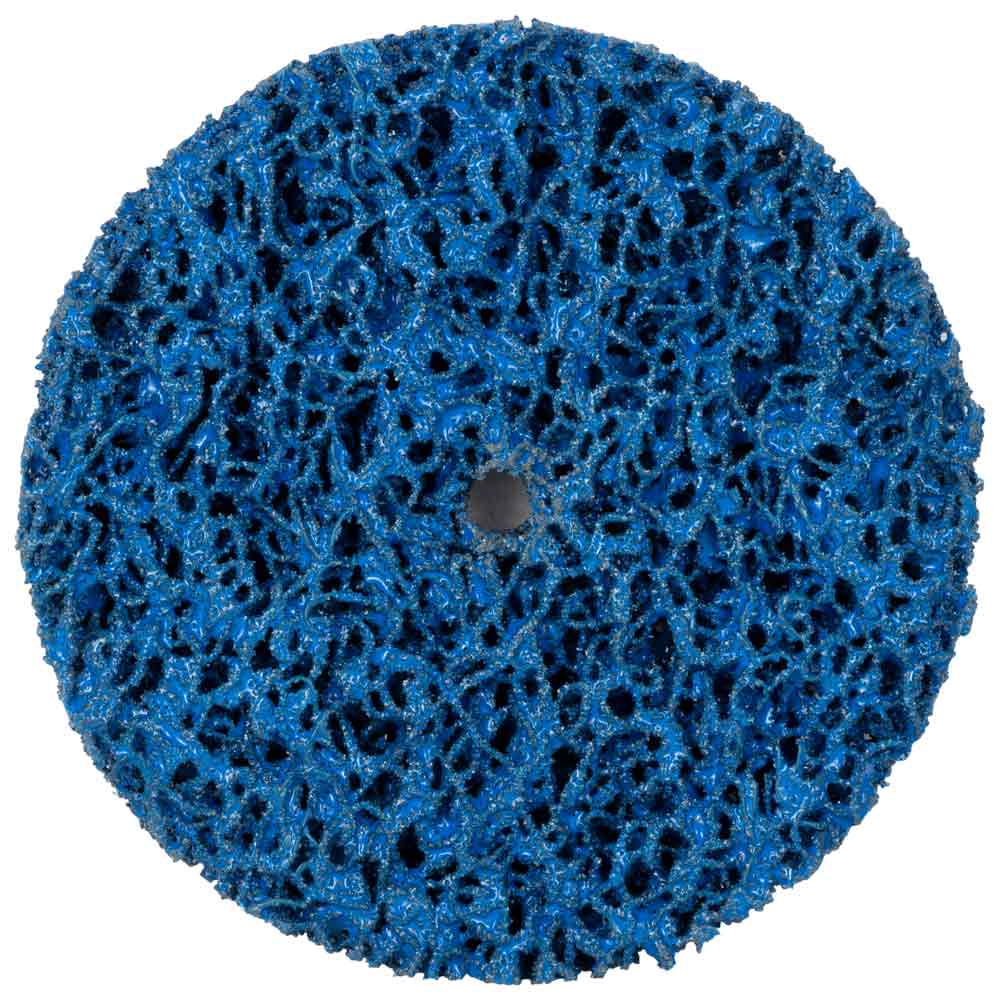 Круг зачистний з нетканого абразиву (корал) Ø100мм без тримача синій середня жорсткість SIGMA (9175741) - фото №1 мал.